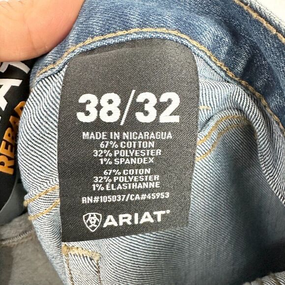 Ariat Rebar M4 Relaxed DuraStretch Basic Boot Cut Jean Size 38x32 Low Rise EUC - Picture 8 of 8